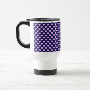 Mug De Voyage Coeurs Violet Et Rose