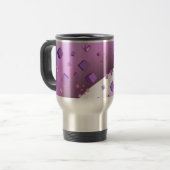 Mug De Voyage Cœurs violets et cubes (Devant gauche)