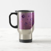 Mug De Voyage Cœurs violets et cubes (Gauche)