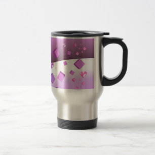 Mug De Voyage Cœurs violets et cubes