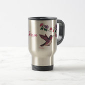 Mug De Voyage Colibri et fleurs (Devant droit)