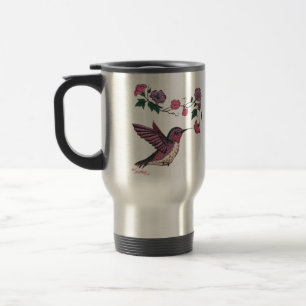 Mug De Voyage Colibri et fleurs adorables