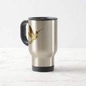 Mug De Voyage Colibri noir et or (Devant gauche)