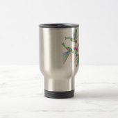 Mug De Voyage Colibris Arc-En-Ciel Embrasser Une Fleur (Centre)