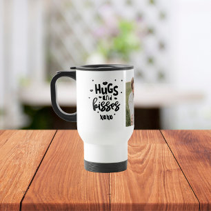 Mug De Voyage Collage Couple Photo & Hugs Et Baisers Phrase Love