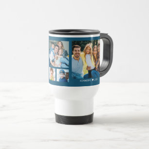 Mug De Voyage Collage de 5 photos personnalisé Famille Citation