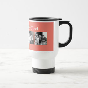Mug De Voyage Collage de photos Instagram avec 4 photos - corail