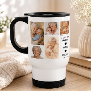 Mug De Voyage Collage de photos personnalisé pour grand-mère F
