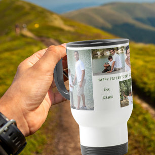 Mug De Voyage Collage de photos pour la fête des pères avec 5 ph