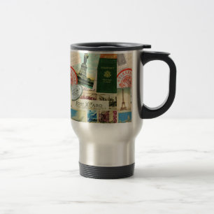 Mug De Voyage collage de voyage vintage moderne