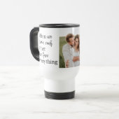 Mug De Voyage Collage moderne Photo Romantique Couple Citation C (Devant gauche)