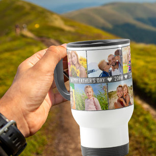 Mug De Voyage Collage photo fête des pères 9 Photos et texte per