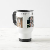 Mug De Voyage Collage photo moderne et Fête des pères heureuse (Devant gauche)
