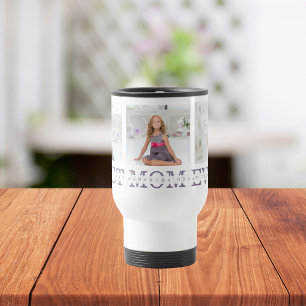 Mug De Voyage Collage Photo Purple Best Mom Ever Cadeau
