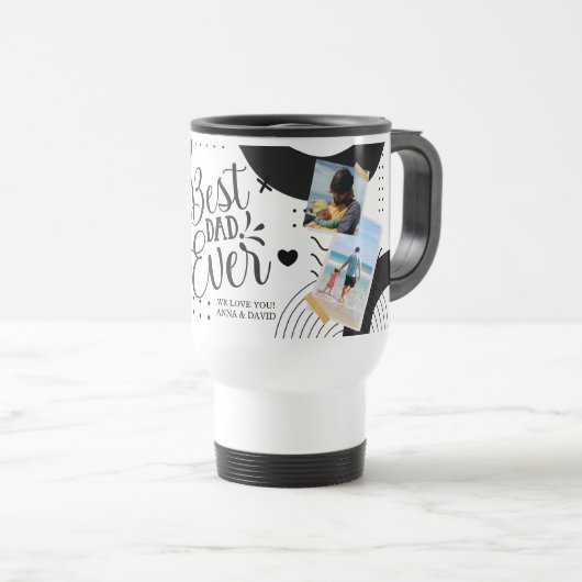 Mug De Voyage Collage photo Texte personnalisé MEILLEURS cadeaux (Devant droit)