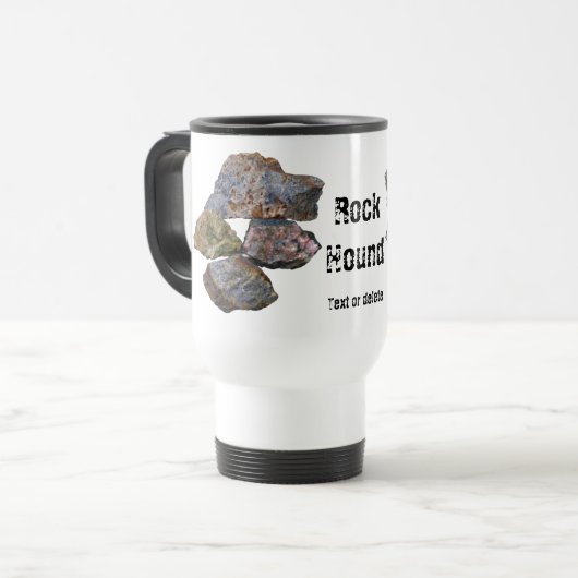 Mug De Voyage Collecteurs de minéraux de Hound Rock Funny (Devant gauche)