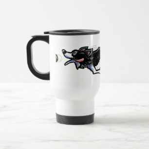 Mug De Voyage Collie frontalier en action