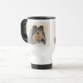 Mug De Voyage Collie (Rough) Peinture - Cute Original Dog Art (Devant gauche)