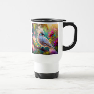 Mug De Voyage Colombe fantaisiste à plumage juvénile crêté