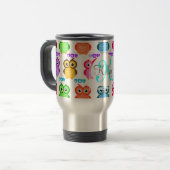 Mug De Voyage Coloré possédez le monogramme (Devant gauche)