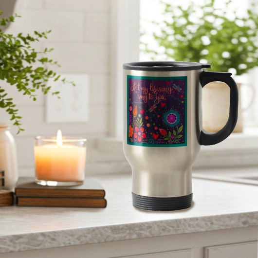Mug De Voyage Colorful Inspirant Floral Fun Inspirivity
