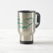 Mug De Voyage Combat d'espoir d'amour - conscience de Cancer (Devant droit)