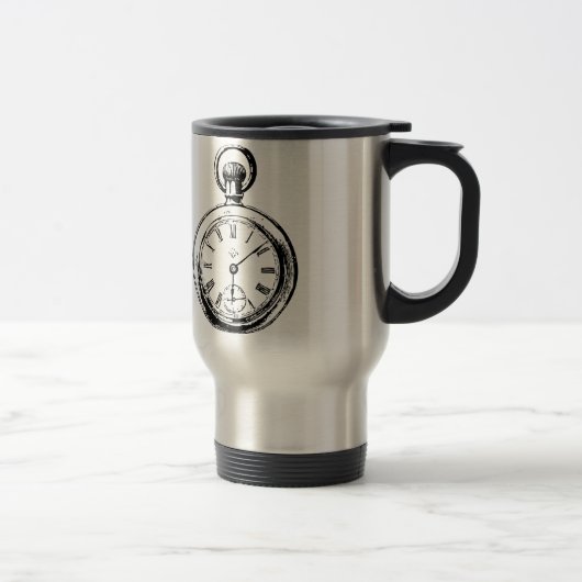 Mug De Voyage Comme l'illustration de montre de poche Clockwork (Droit)
