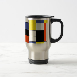 Mug De Voyage Composition A de Piet Mondrian - Art Moderne Abstr