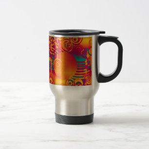 Mug De Voyage Composition de fond - Cercle coloré moderne