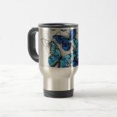 Mug De Voyage Composition des White and Blue Butterflies (Devant gauche)