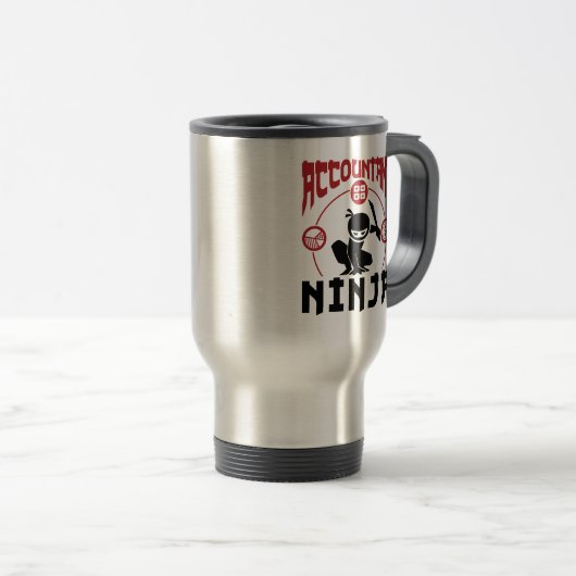 Mug De Voyage Comptable Ninja Comptabilité CPA (Devant droit)