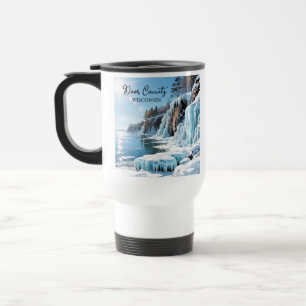 Mug De Voyage Comté de Door Wisconsin   Hiver gelé  