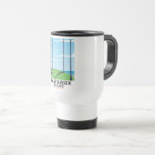 Mug De Voyage Comté de Durham, Angleterre affiche de train (Devant droit)
