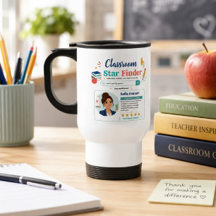 Mug De Voyage Concepteur d'étoiles de classe colorées pour ensei