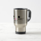 Mug De Voyage Conception animale mignonne de visage de chat (Devant droit)