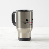 Mug De Voyage Conception animale mignonne de visage de chat (Devant gauche)