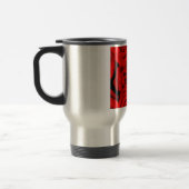 Mug De Voyage conception d'amour de fleurs de roses rouges (Gauche)