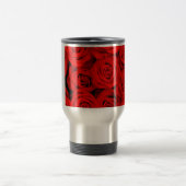 Mug De Voyage conception d'amour de fleurs de roses rouges (Centre)