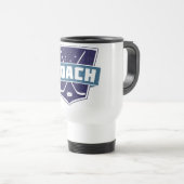 Mug De Voyage Conception de bouclier de car d'hockey (Devant droit)