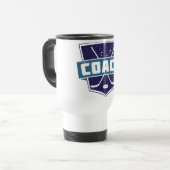Mug De Voyage Conception de bouclier de car d'hockey (Devant gauche)