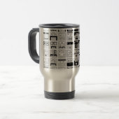 Mug De Voyage conception de caractères du pixel 8bit (Devant gauche)