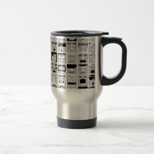 Mug De Voyage conception de caractères du pixel 8bit