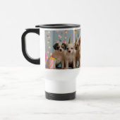 Mug De Voyage Conception de célébration d'anniversaire de chiots (Gauche)