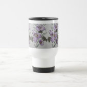 Mug De Voyage Conception de design aquarelle fleur violette (Centre)