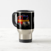 Mug De Voyage Conception de dessin du moteur cool d'incendie pou (Devant gauche)