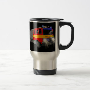 Mug De Voyage Conception de dessin du moteur cool d'incendie pou