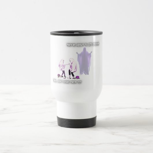 Mug De Voyage Conception de fantômes effrayés (Centre)