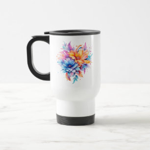 Mug De Voyage Conception de fleurs florales aquarelle-24683