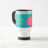 Mug De Voyage Conception de fleurs vibrantes en fleurs (Devant gauche)