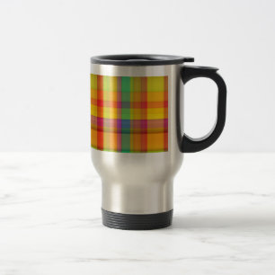 Mug De Voyage Conception de grille de arc-en-ciel abstrait